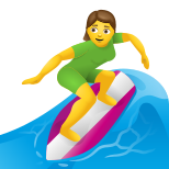 Woman Surfing icon