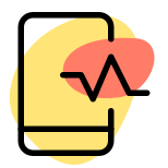 Cell phone application to check the heartbeat rhythm icon