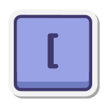 chave de parênteses quadrados esquerdos icon