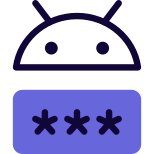 Latest Android software with password authentication layout icon