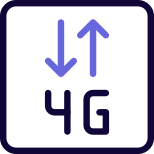 Forth Generation of internet connectivity in cellular network icon