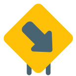 Downright exit lane on road signal signboard icon