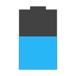 Media carga de la batería icon
