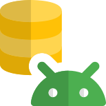 Database of an Android smartphone operating system icon