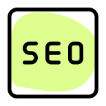 Search engine optimization for enhancing content online icon