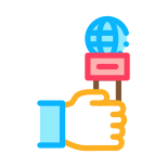 Hand Holding Microphone icon