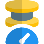 Backup transfer speed of a high end server data center icon