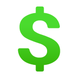 emoji con il simbolo del dollaro pesante icon