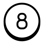 Eingekreiste 8 C icon