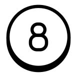 Circled 8 icon