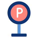 Parking signboard icon