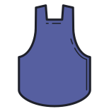 tablier bleu icon