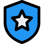 Law enforcement police uniform star shield badge icon