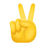 emoji della mano della vittoria icon