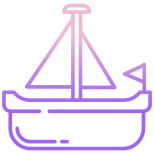 Barco à vela pequeno icon