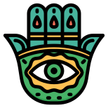 hamsa hand-hand of fatima-islam-muslim-eye-amulet icon