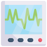 Cardiogram on screen icon