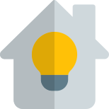 Internet connected homes with light control feature icon