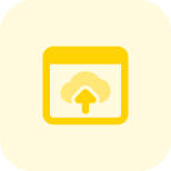 Cloud Computing upload button under the landing page template icon