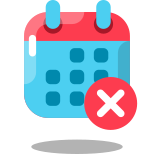 Calendar Delete icon