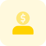 Bank service manager used with dollar head icon