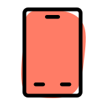 Classical smartphone device layout with menu and back key icon