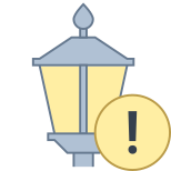 erreur de lampadaire icon