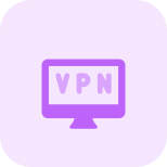 Desktop virtual private network for secured internet connectivity icon