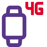 Fourth generation cellular version of smartwatch series icon