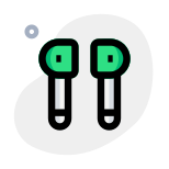 Pair of headphone accessory device with high bass icon