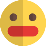 Grimacing nervous emoji face shared on internet icon