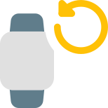 Refresh smartwatch apps with loop circular arrow logotype icon