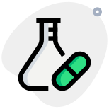 Research and development of a pharmaceutical company drug administration icon
