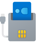 Lecteur de carte à puce avec câble USB icon