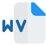 A WV file is an audio file compressed using WavPack Hybrid Lossless Compression icon