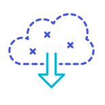 Von der Cloud herunterladen icon