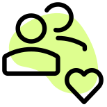 Favorite team to work on with a heart logotype icon