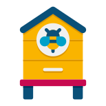 外部ミツバチの巣箱ファーム-flaticons-フラット-フラット-アイコン icon
