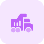 Trash or item loading and unloading dumping truck icon