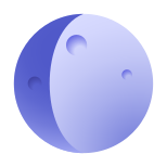 Lune gibbeuse croissante icon