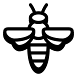 vista superior de abeja icon