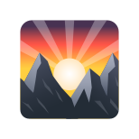 lever de soleil sur les montagnes icon