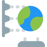 Printing globe shape on three dimensional manufacturing printer icon