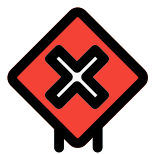 Stopping signal at road traffic sign post icon