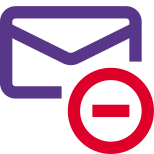 Delete email message icon