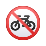 no-biciclette-emoji icon