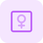 Female medical profile isolated on a white background icon