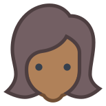 User Female Skin Type 6 icon