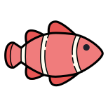 Poisson clown icon