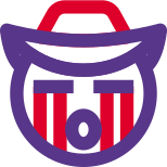 Cowboy with hat emoticon crying with flowing tears icon